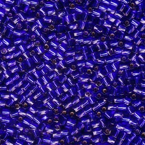 10/0 Twist Hex Cuts 250 Grams Cobalt Blue Trans Silver Lined - 10TW-020