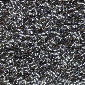 10/0 Twist Hex Cuts 250 Grams Gray Silver Lined - 10TW-021