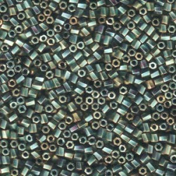 10 Twist Hex Cut 250 Gram Matte Metallic Green Iris - 10TW-1256