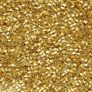 10/0 Twist Hex Cuts 250 Grams Galvanized Gold - 10TW-182