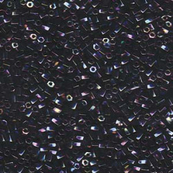 10/0 Twist Hex Cuts 250 Grams Matte Opaque Black Ab - 10TW-401R