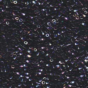 10/0 Twist Hex Cuts 250 Grams Matte Opaque Black Ab - 10TW-401R
