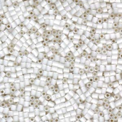 10/0 Twist Hex Cuts 100 Grams Gilt-lined White Opal - 10TW-551