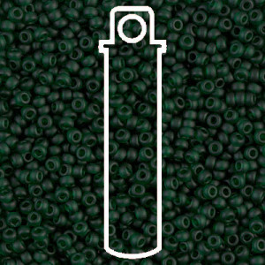 Matte Trans Emerald Miyuki Appx 20gm Tube - 6-9156F-TB