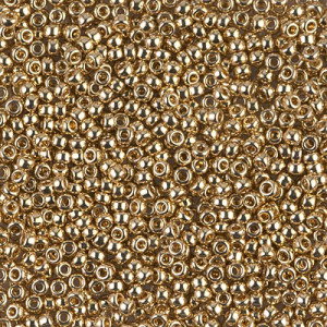 6/0 Miyuki 24kt Gold Lt Plated (db 34) 50 Gm - 6-9193