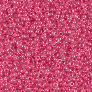 6/0 Miyuki Carnation Pink Lined Crystal-250 Gm - 6-9208