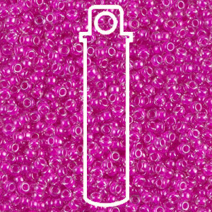 6/0 Miyuki Fuchsia Lined Crystal-appr 20gm Tube - 6-9209-TB
