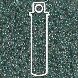 6/0 Miyuki Forest Green Lined Crys-appr 20gm Tb - 6-9217-TB