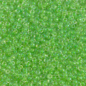 6/0 Miyuki Lt Green Lined Crystal-250 Gm - 6-9228
