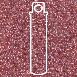 Met Rose Lined Crystal Miyuki Appx 20gm Tube - 6-92601-TB