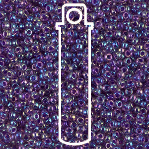 Purple Lined Amethyst Ab Miyuki Appx 20gm Tube - 6-9356-TB