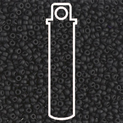 Matte Black Miyuki Appx 20gm Tube - 6-9401F-TB