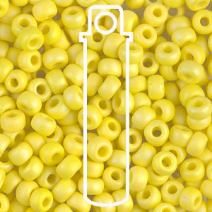 6/0 Miyuki Matte Op Yellow Ab-appr 20gm Tube - 6-9404FR-TB