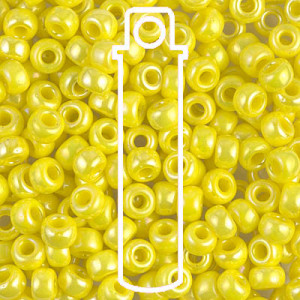 6/0 Miyuki Op Yellow Ab -appr 20gm Tube - 6-9404R-TB