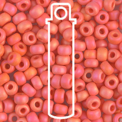 6/0 Miyuki Matte Op Orange Ab-appr 20gm Tube - 6-9406FR-TB