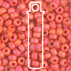 6/0 Miyuki Matte Op Orange Ab-appr 20gm Tube - 6-9406FR-TB