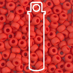 6/0 Miyuki Matte Op Red Vermillion-appr 20gm Tube - 6-9407F-TB