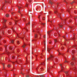 6/0 Miyuki Op Red Vermillion-appr 20gm Tube - 6-9407R-TB