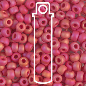 6/0 Miyuki Matte Op Red Ab-appr 20gm Tube - 6-9408FR-TB