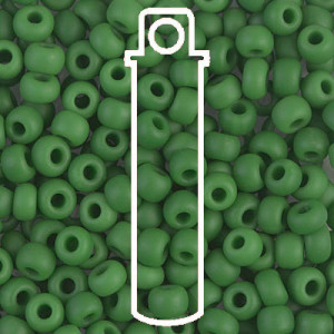 6/0 Miyuki Matte Op Green Appr 20gm Tube - 6-9411F-TB