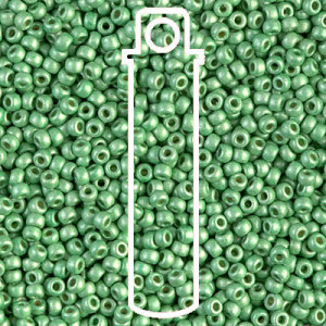 6/0 Miyuki Duracoat Matte Galv Dk Mint-appr 20gm Tb - 6-94214F-TB