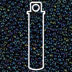 Metallic Dk Blue Iris Miyuki Appx 20gm Tube - 6-9452-TB