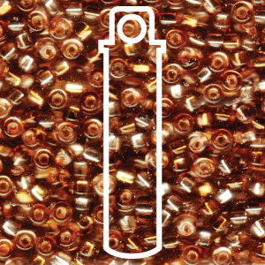 Sq Hole Rococo S/l Lt Rose Peach Miyuki Appx 20gm Tube - 6S-93284-TB