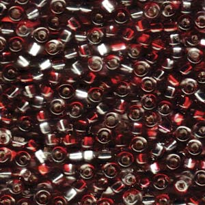 Sq Hole Rococo S/l Ruby Crystal Miyuki 6/0 100 Gram Bag - 6S-93286