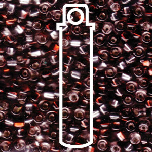 Sq Hole Rococo S/l Dk Topaz Crystal Miyuki Appx 20gm Tube - 6S-93288-TB