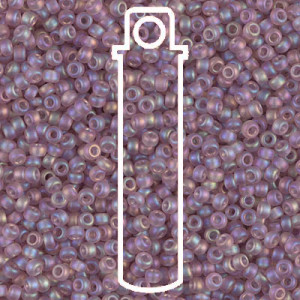 8/0 Matte Tr Smoky Amethyst Ab Miyuki Apprx 22gm Tube - 8-9142FR-TB