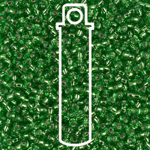 8/0 S/l Tr Light Green Miyuki Apprx 22gm Tube - 8-915-TB