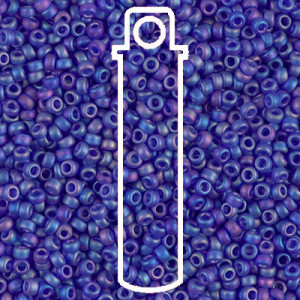 Matte Trans Cobalt Ab Miyuki Apprx 22gm Tube - 8-9151FR-TB