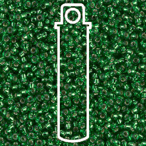 8/0 S/l Green Miyuki Apprx 22gm Tube - 8-916-TB