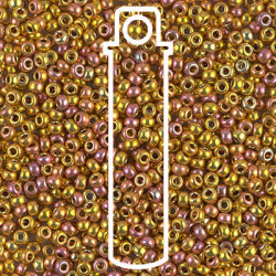 8/0 Miyuki 24kt Gold Iris (like Db501)-apx22gm Tb - 8-9199-TB