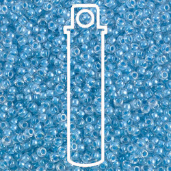 8/0 Sky Blue Lined Crystal Miyuki Apprx 22gm Tube - 8-9221-TB