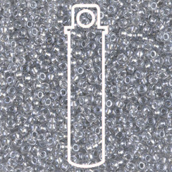8/0 Spkl Pewter Lined Crystal Miyuki Apprx 22gm Tube - 8-9242-TB