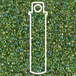 8/0 Green Lined Chartreuse Ab Miyuki Apprx 22gm Tube - 8-9341-TB