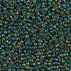 8/0 Lined Green Ab Miyuki 250 Gram Bag - 8-9344