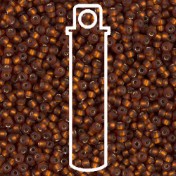 8/0 Matte S/l Dk Topaz Miyuki Apprx 22gm Tube - 8-95F-TB