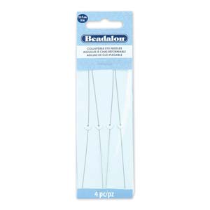 Collapsible Eye Needles 5in Extra Fine 0.24mm-4 Pc/cd