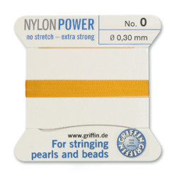 Griffin Nylon Bd Cord Amber Size 0- 2m- 0.3mm
