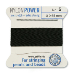 Griffin Nylon Bd Cord Black Size 5- 2m- 0.65mm