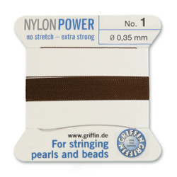 Griffin Nylon Bd Cord Brown Size 1- 2m- 0.35mm