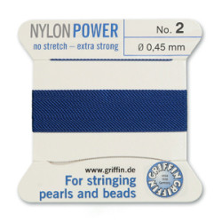 Griffin Nylon Bd Cord Dk Blue Size 2- 2m- 0.45mm