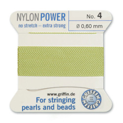 Griffin Nylon Bd Cord Jade Size 4- 2m- 0.6mm