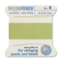 Griffin Nylon Bd Cord Jade Size 6- 2m- 0.7mm