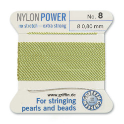 Griffin Nylon Bd Cord Jade Size 8- 2m- 0.8mm