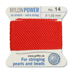 Griffin Nylon Bd Cord Red Size 14- 2m- 1.02mm