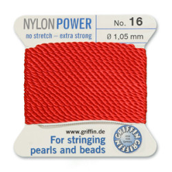 Griffin Nylon Bd Cord Red Size 16- 2m- 1.05mm