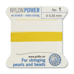 Griffin Nylon Bd Cord Yellow Size 1- 2m- 0.35mm